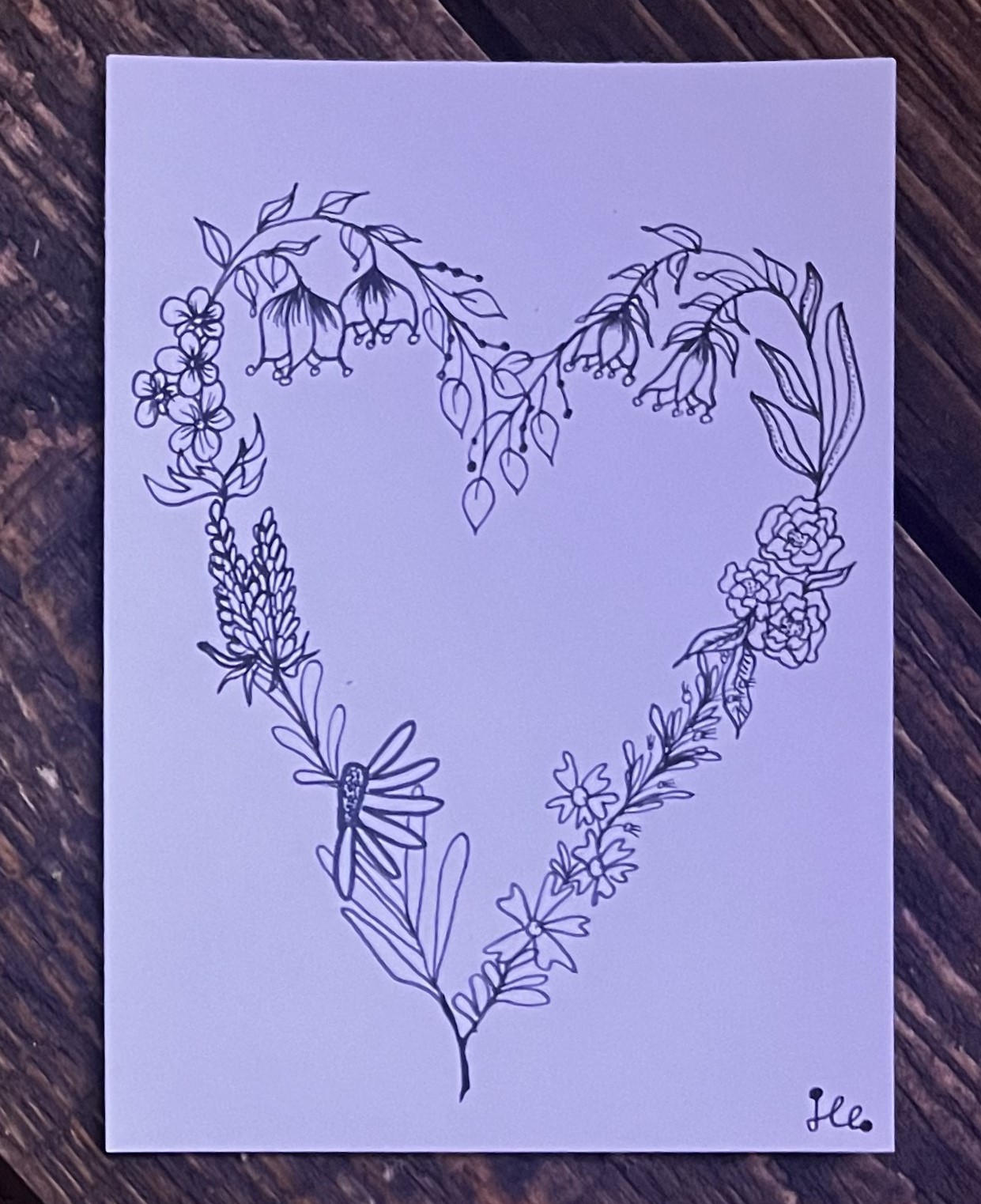 Wedding Hochzeit Herz Blumenkranz
