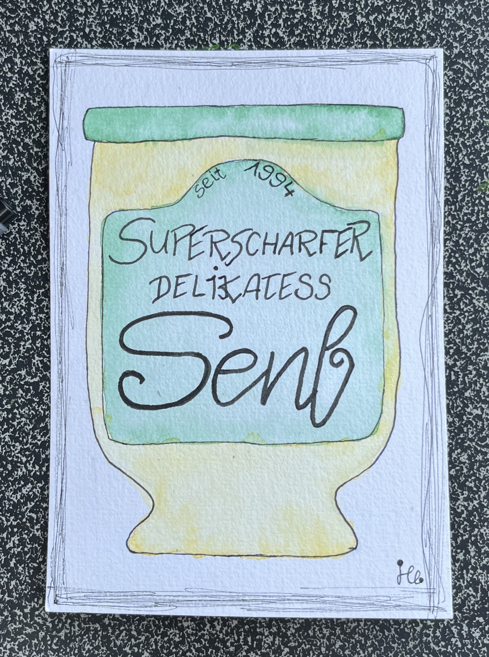 Geburtstag Karte Senf 1994 personalisiert