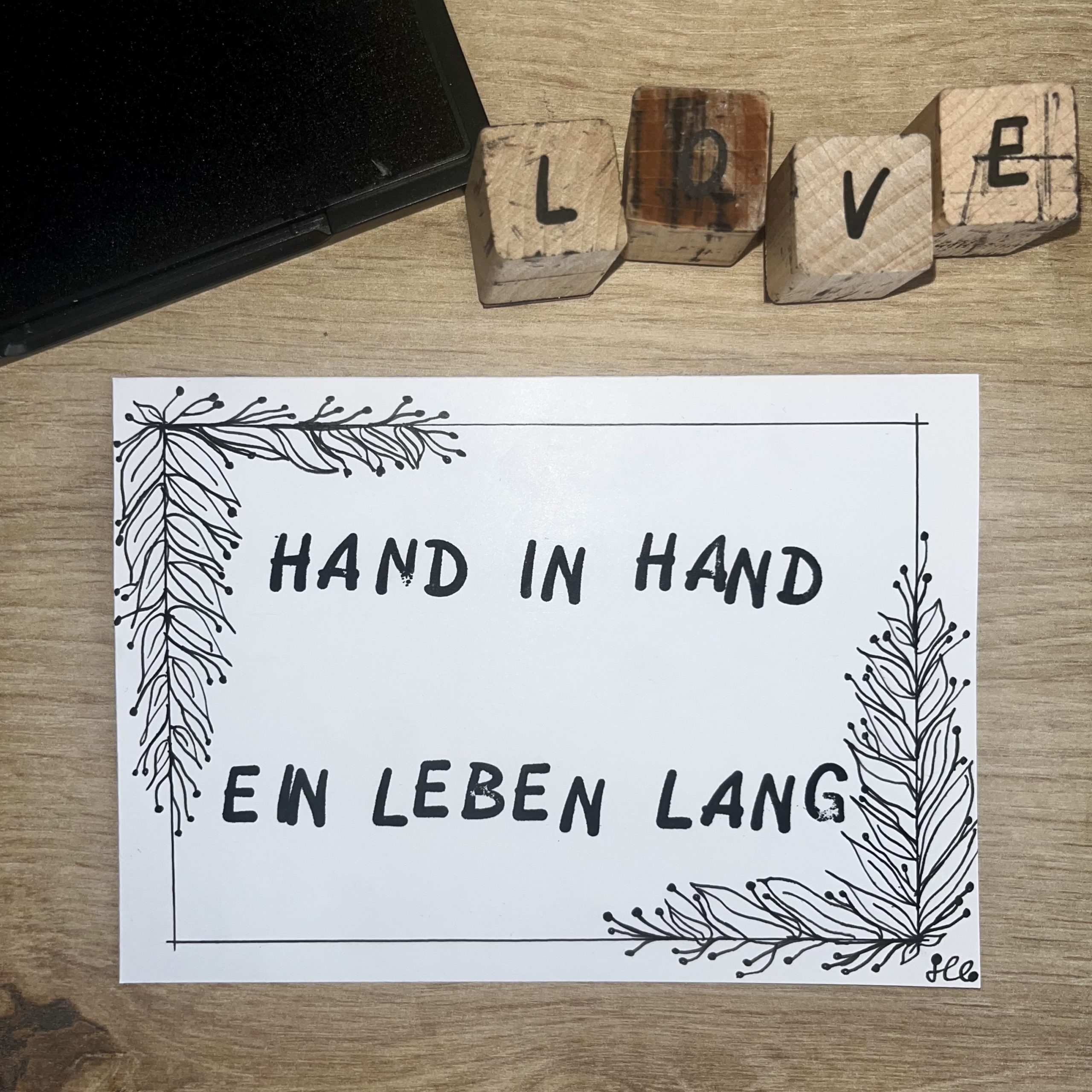Wedding Hochzeit Hand in Hand ein Leben lang